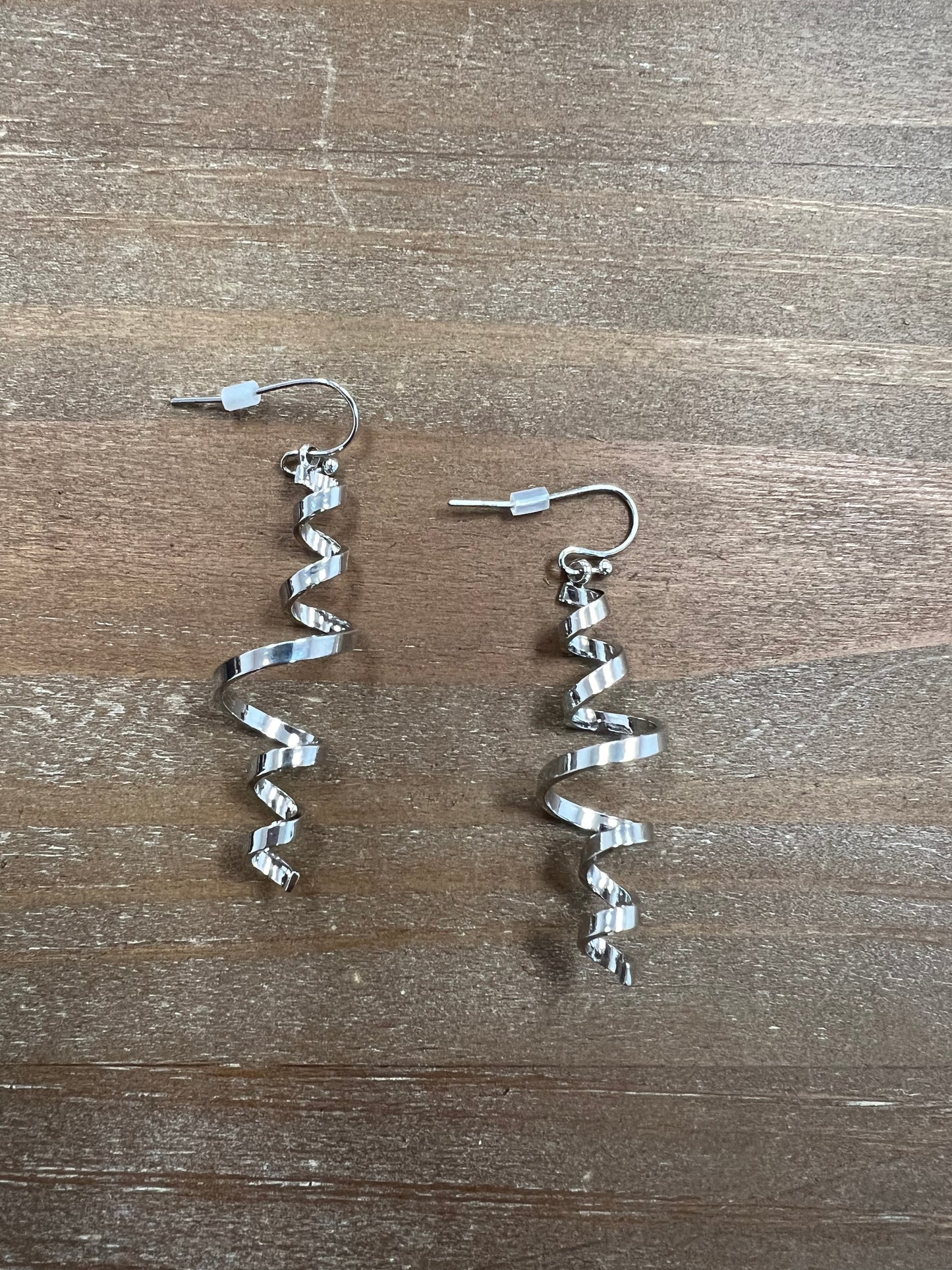 Silver Spiral Earrings