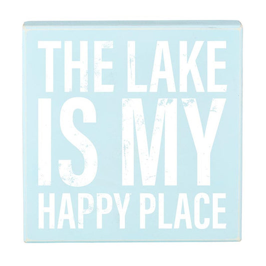 Box Sign - The Lake Is My Happy Place