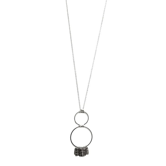 Double Circle Pendant Necklace