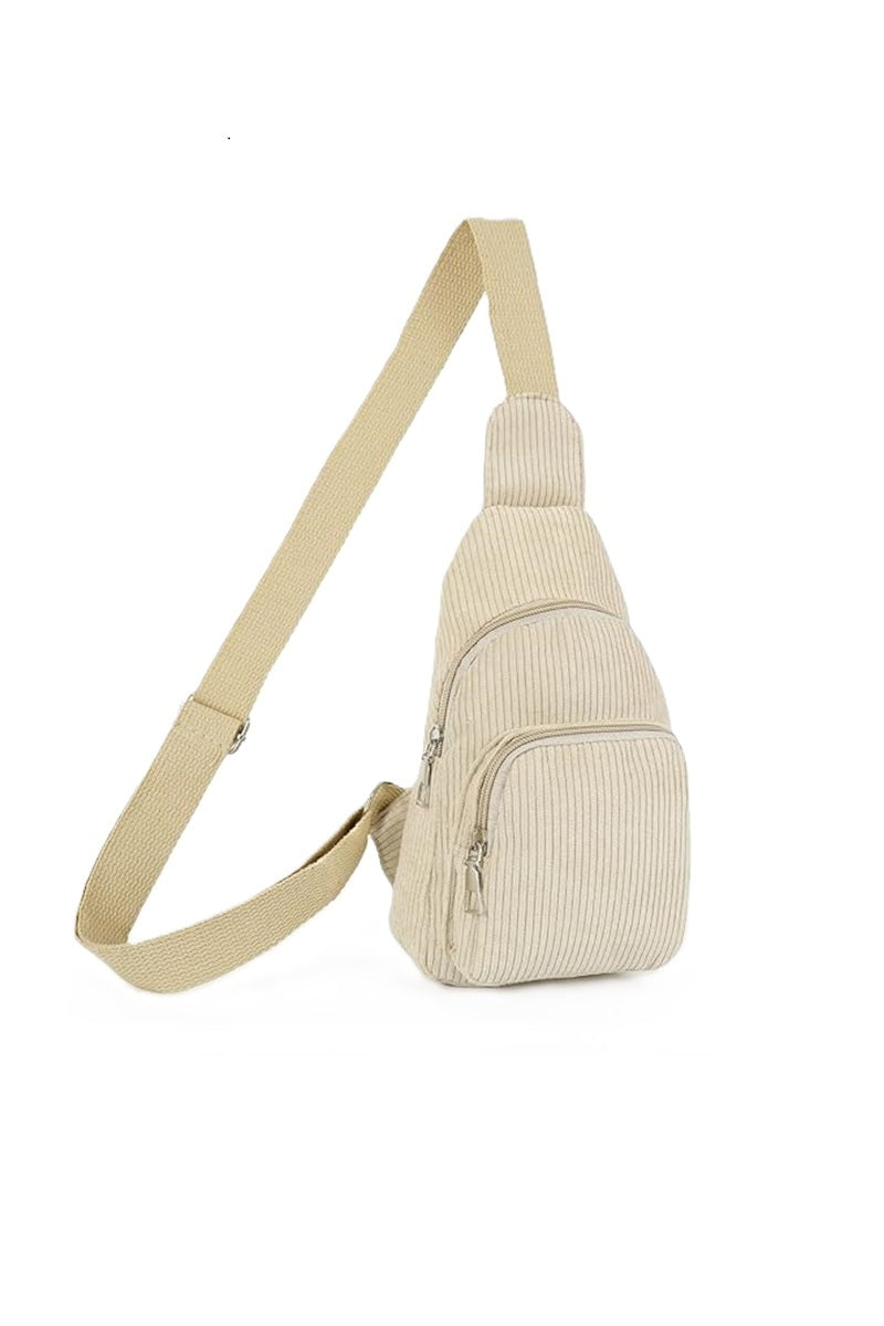 Corduroy Crossbody Sling Bag