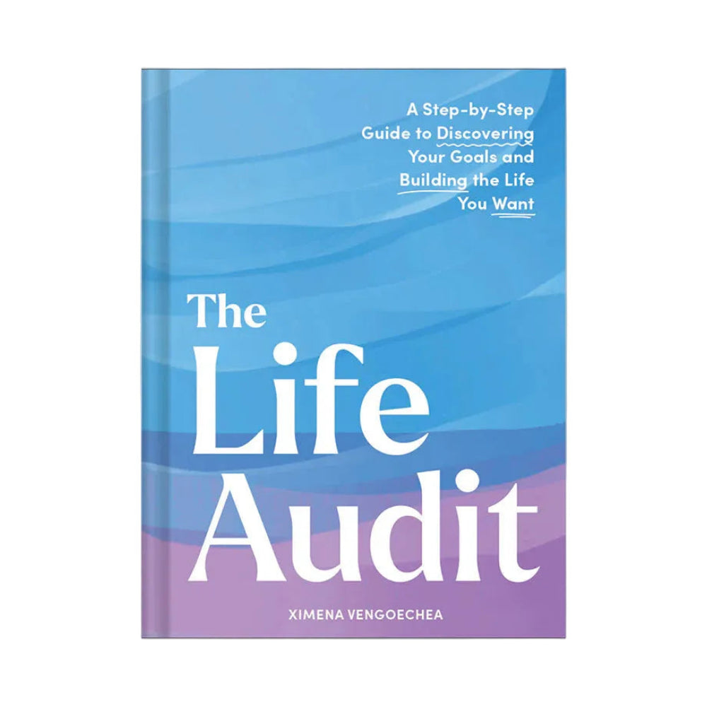 Book cover of 'The Life Audit' with a blue and purple gradient on a white background