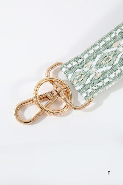 Jacquard Weave Wristlet Keychain