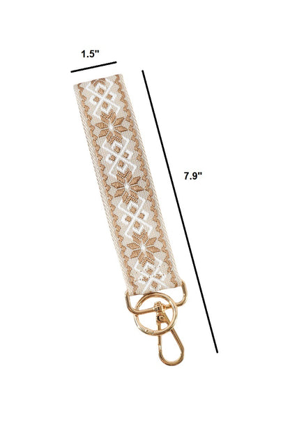Jacquard Weave Wristlet Keychain