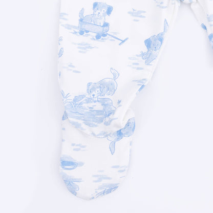 Puppy Toile Blue - Take Me Home Set with Convertible Pant