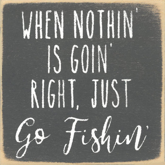 5X5 Block Sign - Go Fishin