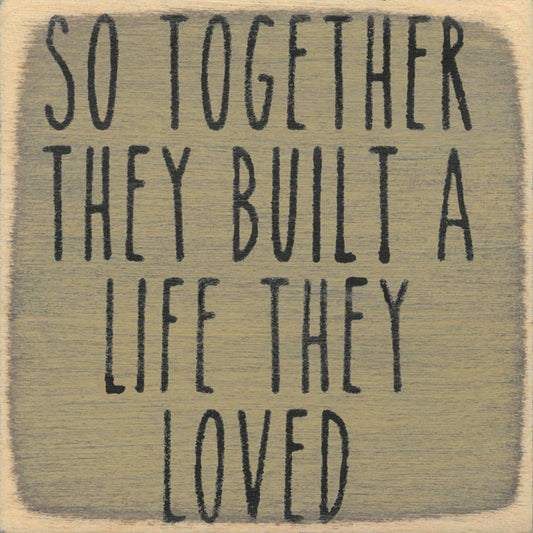 4X4 Block Sign - So Together