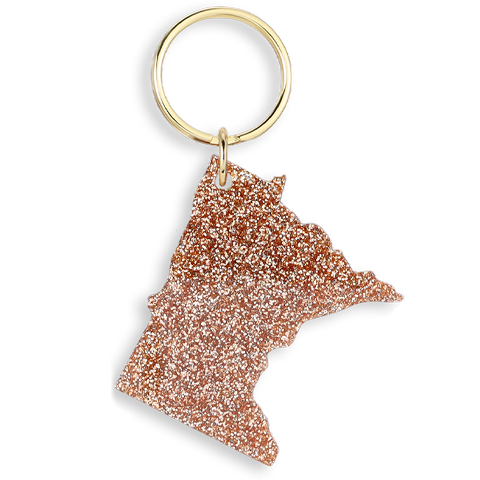 Minnesota Glitter Keychain