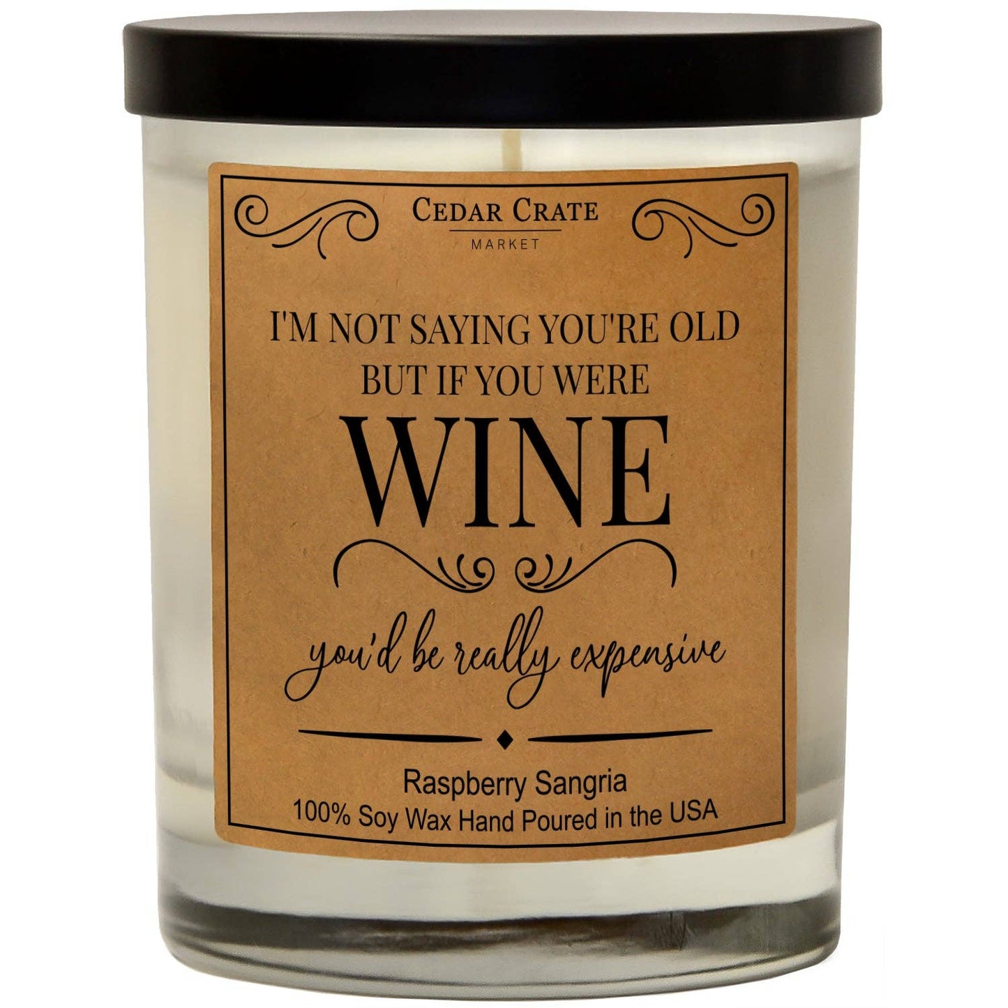 Funny Birthday Gift | Really Expensive Wine | Soy Candle