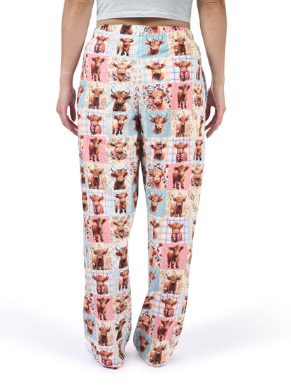 Highland Cow Quilt Pajama Pants