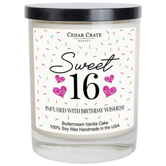 16th Birthday Candle - Sweet 16 Infused With Birthday Wishes