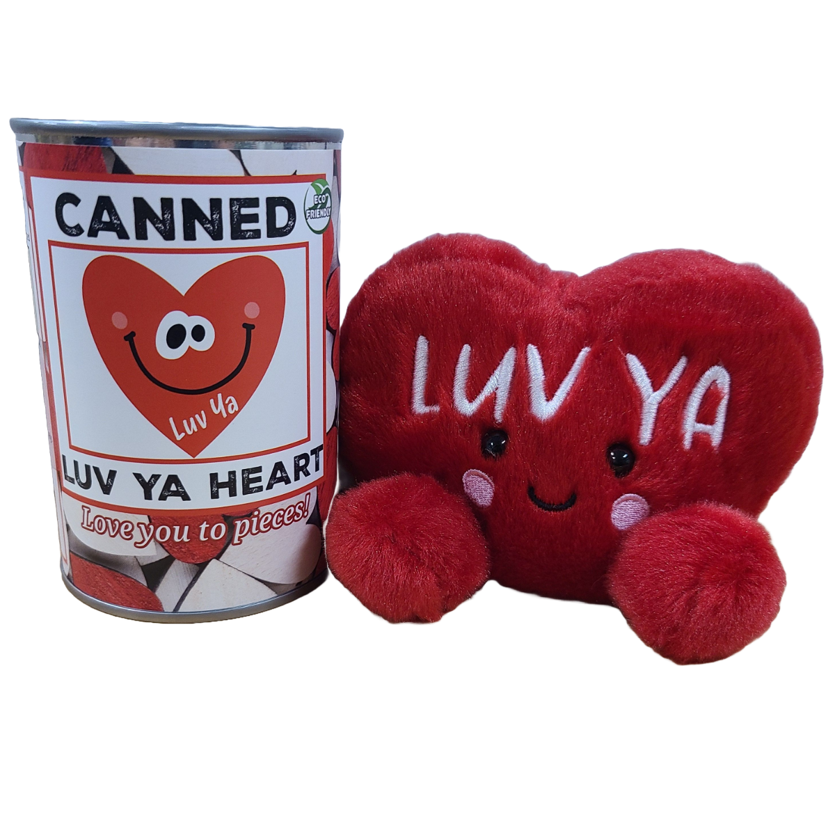 Canned Luv Ya Heart | Funny Jokes Valentine Gift Plush: Pop Top Lid