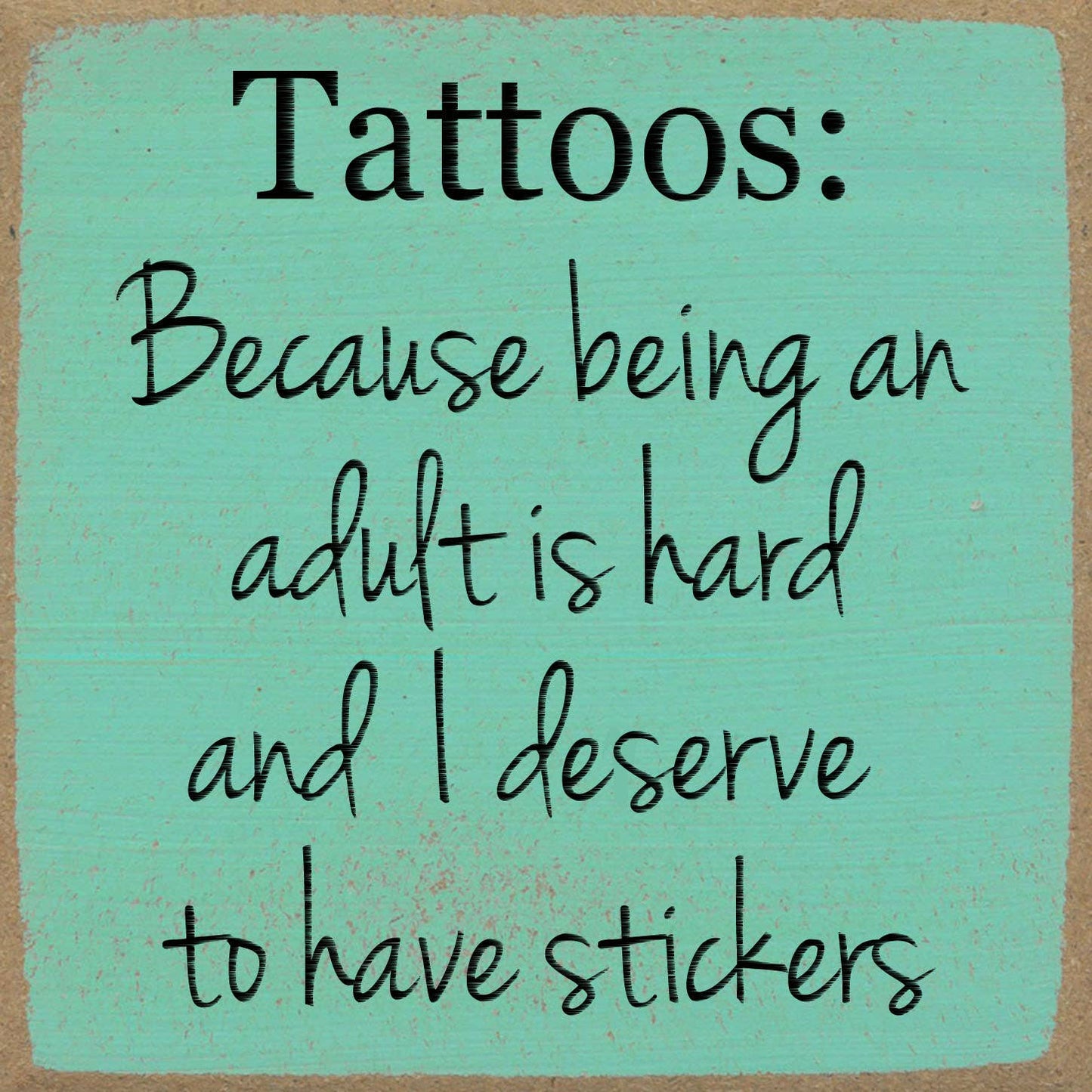 5x5 Block Sign - Tattoos