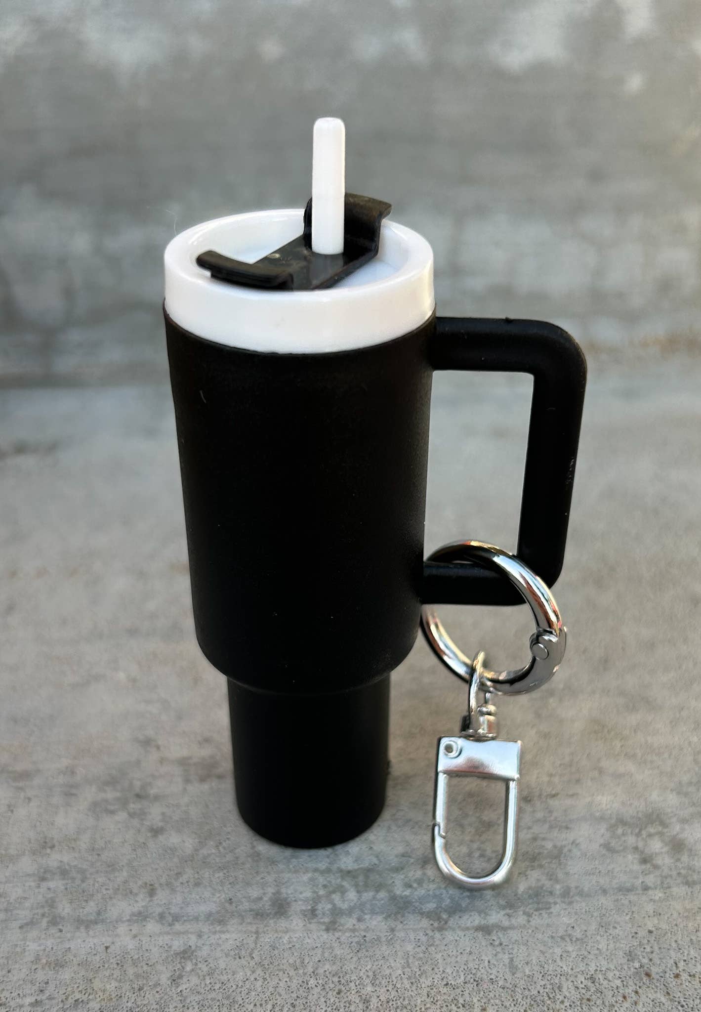 Plastic Tumbler Keychain with Removable Lid : Red