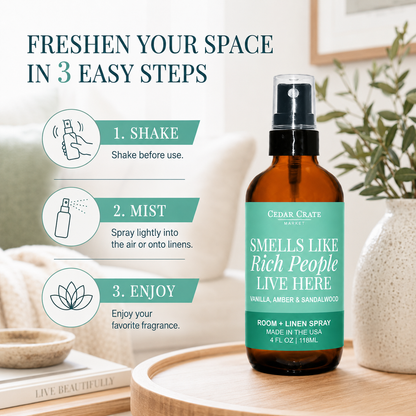 Funny Room Spray - Smells Like Rich People Live Here