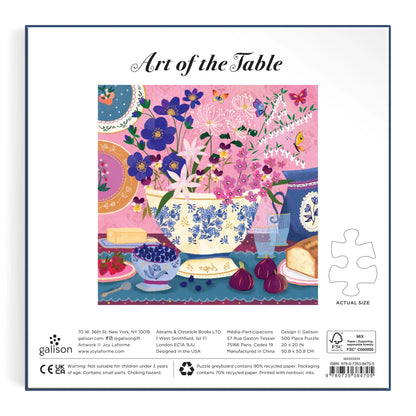 Art of the Table 500 Piece Foil Jigsaw Puzzle