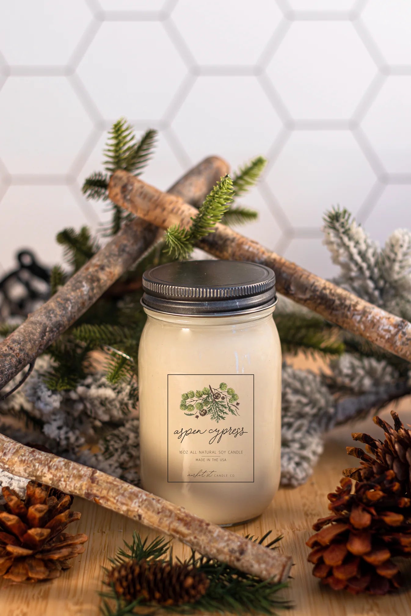 16oz Classic Candle - Aspen Cypress