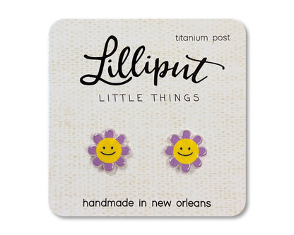 Pink Happy Daisy Earrings