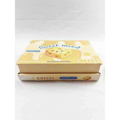 Crunchy and scented Cheese Cube Squishy Toy