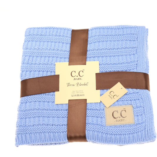 Solid Ribbed Knit Baby Bedding Blanket