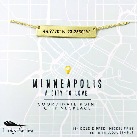 Coordinate City Necklace - Minneapolis