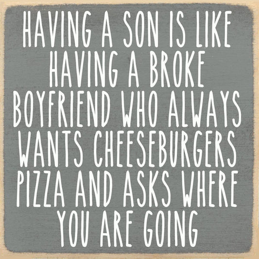 4x4 Block Sign - Son Best Friend