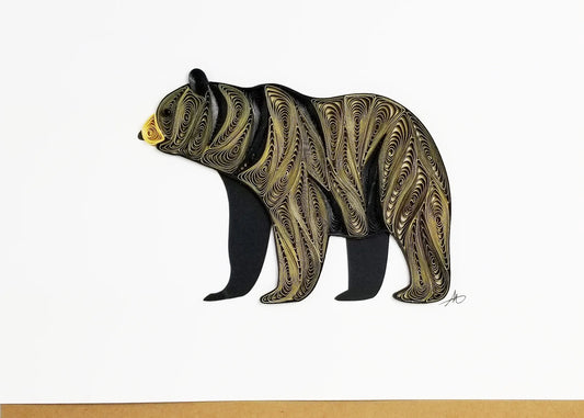 5x7 Quilled Greeting Card - Bear