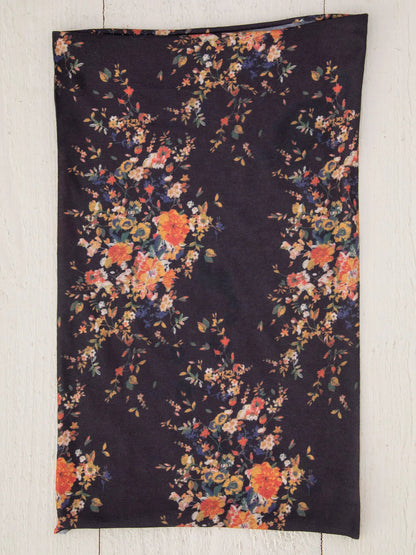 Natural Life Full Boho Bandeau Headband - Black Red Bouquets