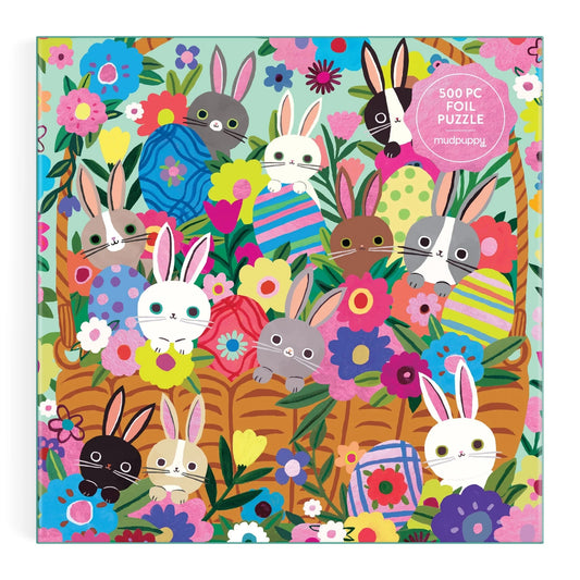 Blooming Bunnies 500 Piece Foil Jigsaw Puzzle