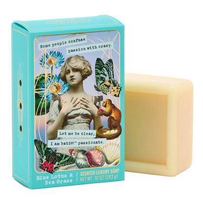 Snarky Vintage Collage Bar Soap - Blue Lotus & Seagrass