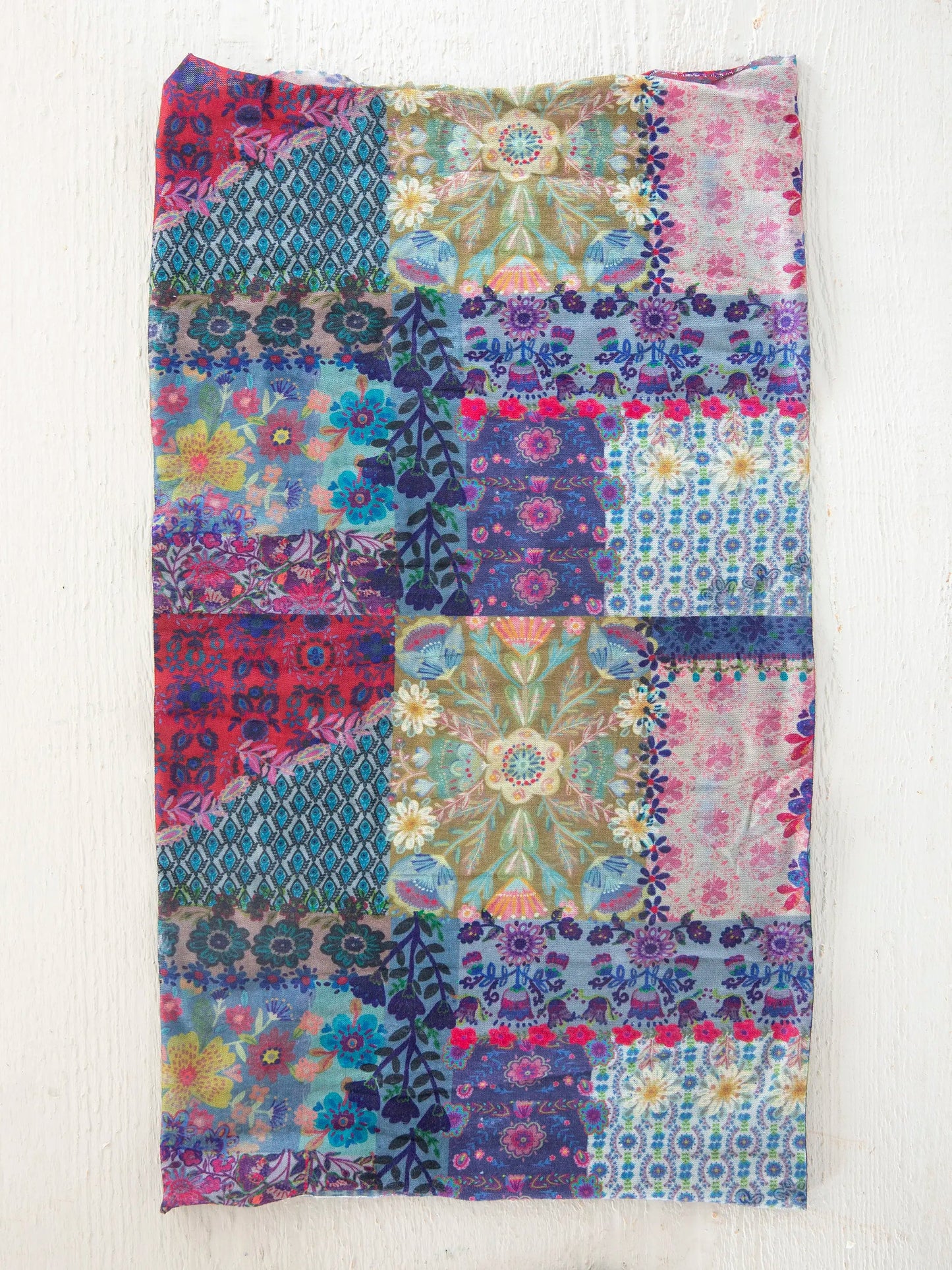 Natural Life Full Boho Bandeau Headband - Blue Patchwork