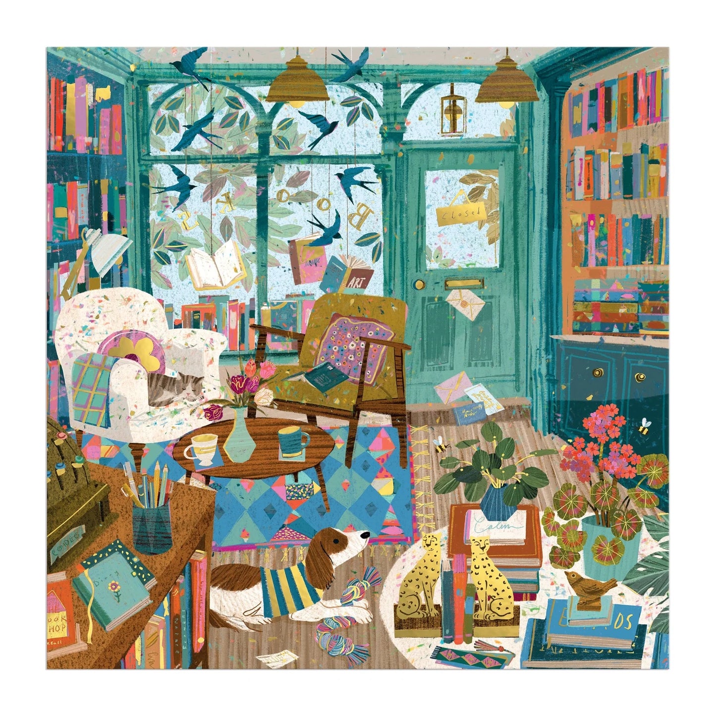 Bookshop Afternoon 500 Piece Foil Jigsaw Puzzle