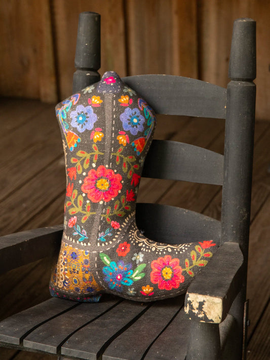 Boot Shaped Boho Pillow