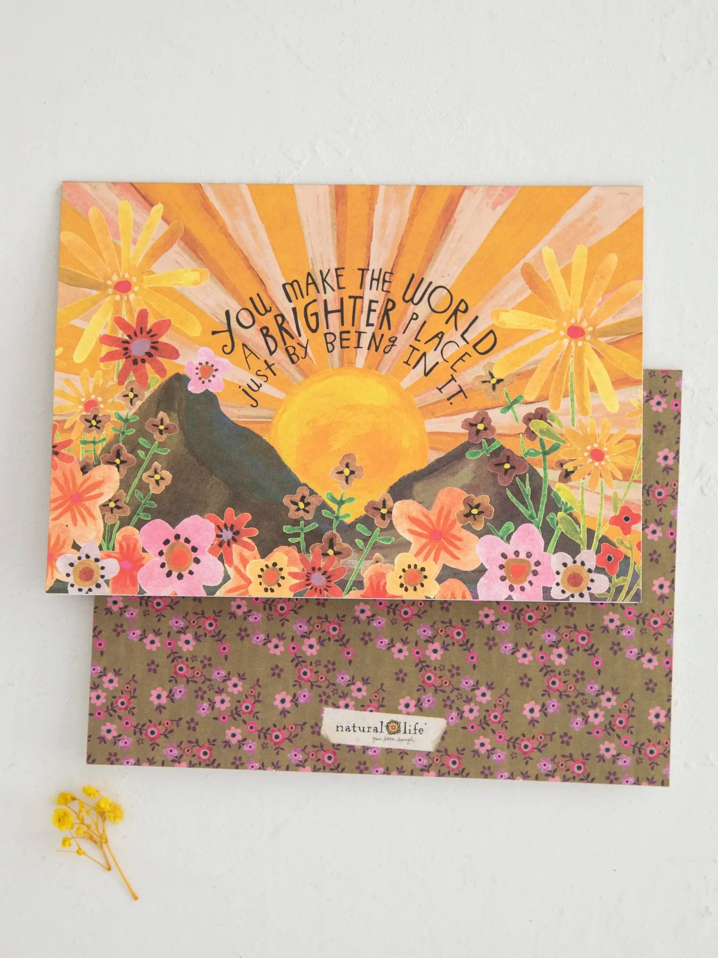 Natural Life Greeting Card - Make The World Brighter