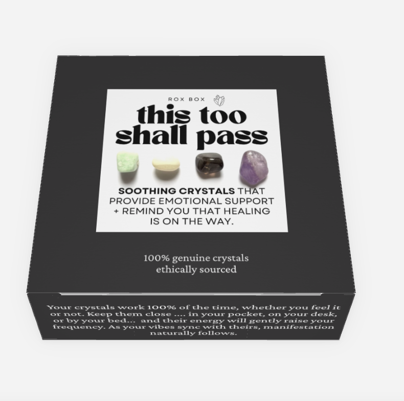This too shall pass - crystal gift for comfort +healing - encouragement gift