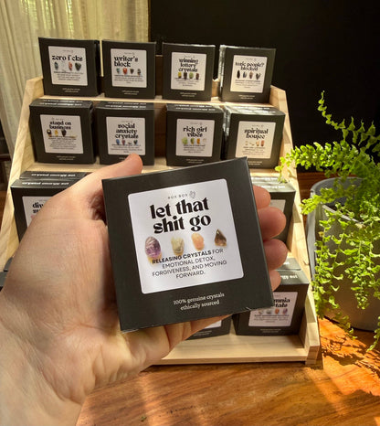 Let that shit go - crystal gift for emotional release | cheeky gift funny sarcastic gift