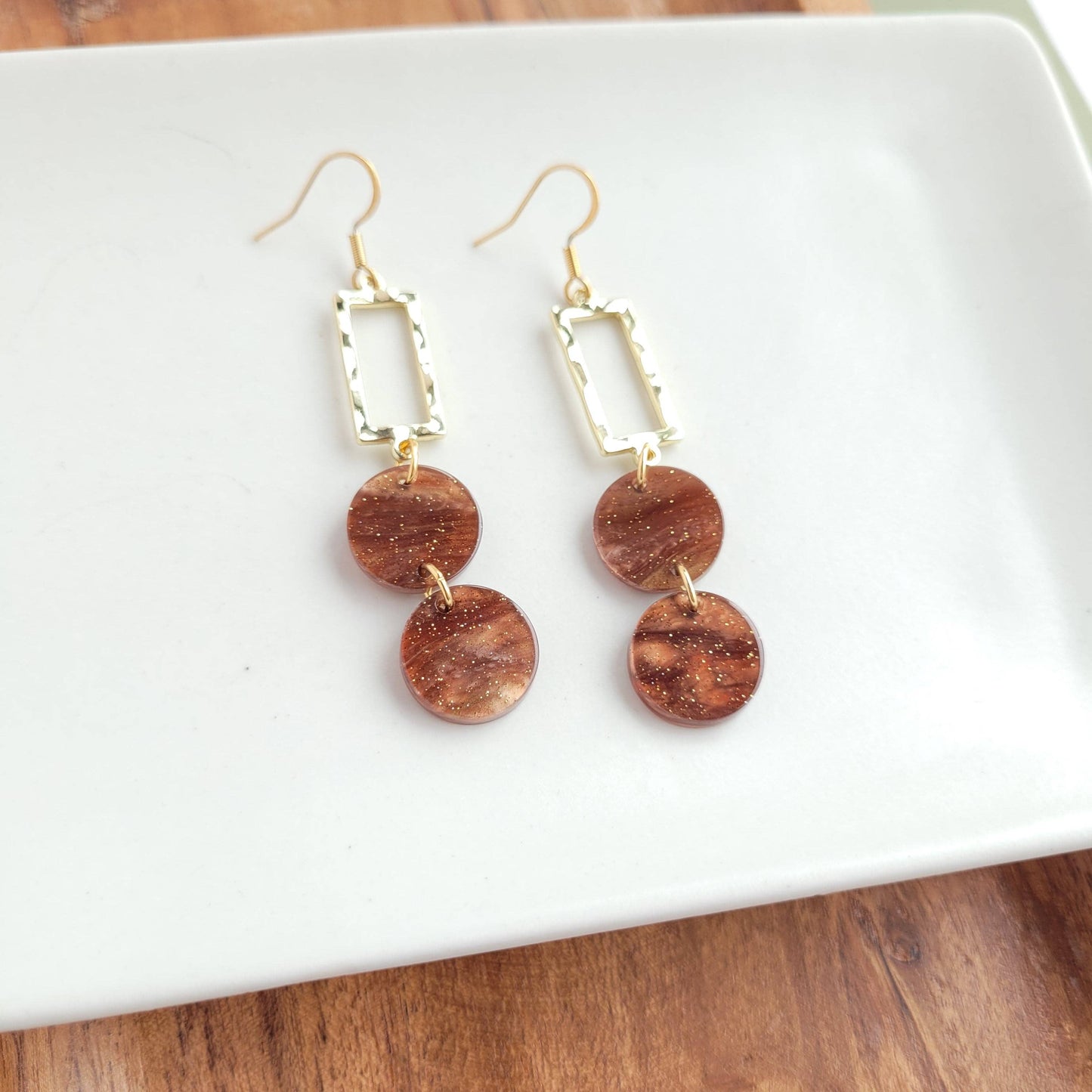 Holly Earrings - Brown Shimmer