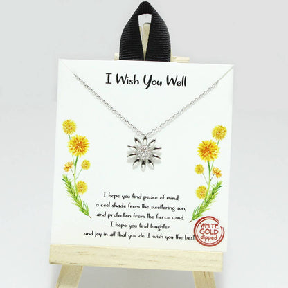 I Wish You Well Daisy Flower Necklace