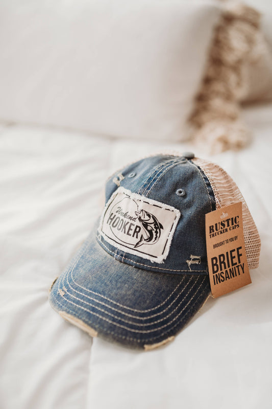 Weekend Hooker Vintage Distressed Trucker Adult Hat