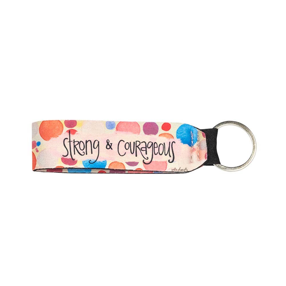 Strong & Courageous Wristlet Keychain