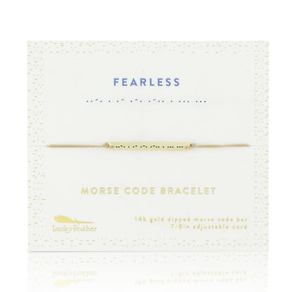 Morse Code Bar Bracelet - Fearless