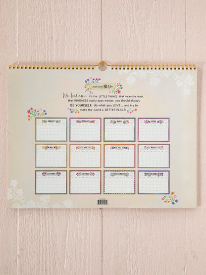 Natural Life 2026 Appointment Calendar - Blue Folk Flower