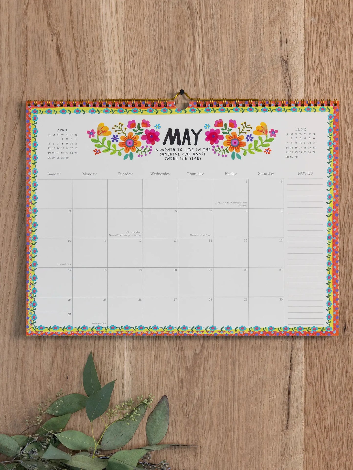 Natural Life 2026 Appointment Calendar - Blue Folk Flower
