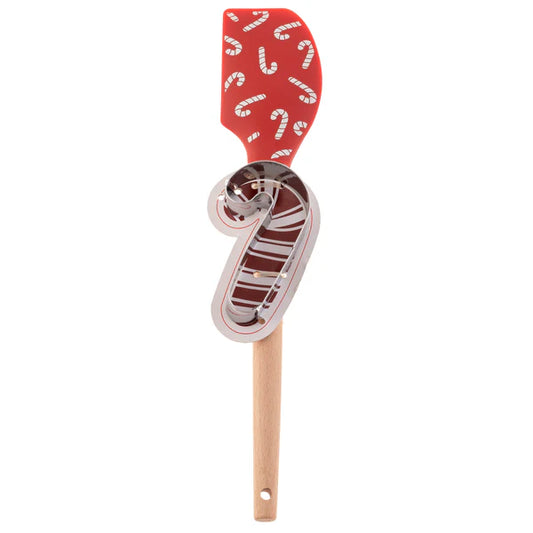 Spatula & Cookie Cutter Set - Candy Cane