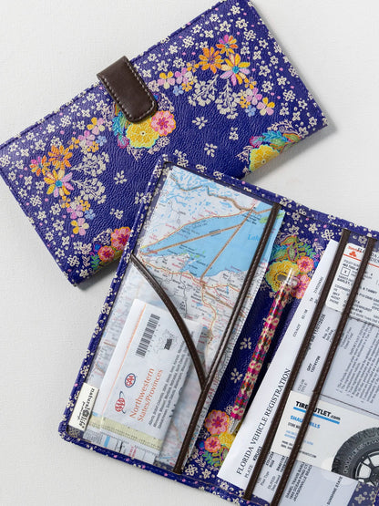 Natural Life Car Document Holder - Bandana Navy