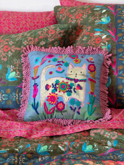 Cat Boho Pillow