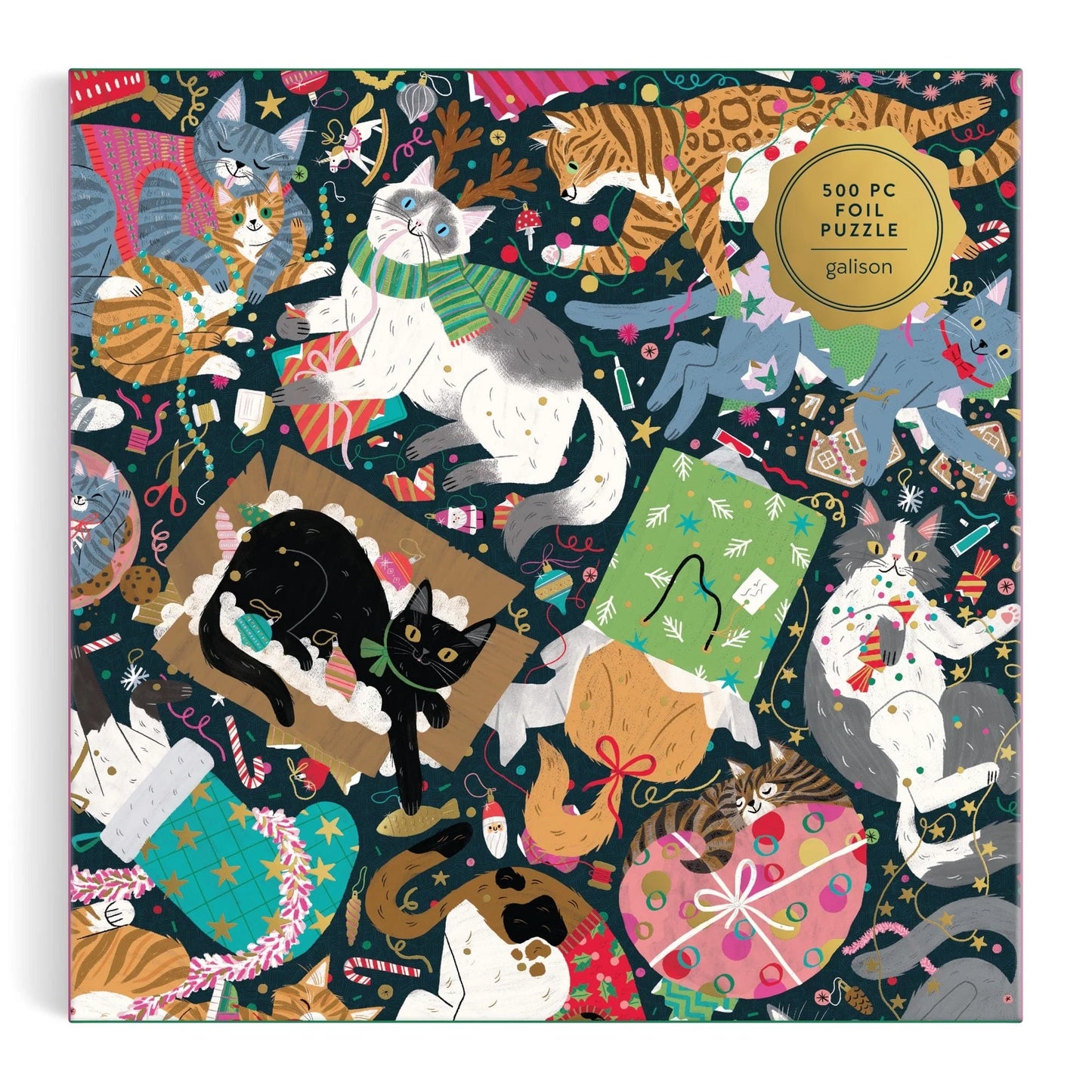 Catmas Chaos 500 Piece Foil Puzzle