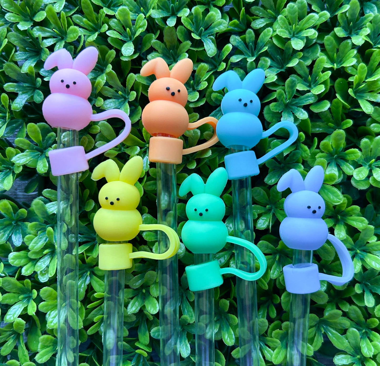 Spring Bunny Straw Topper