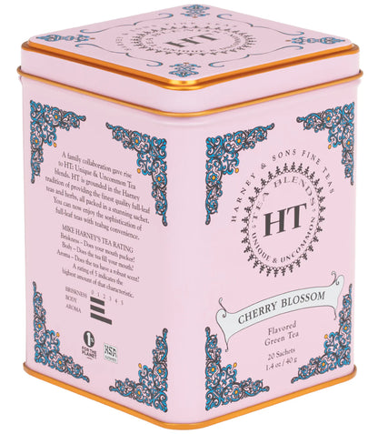 Cherry Blossom Green Tea Tin of 20 Sachets