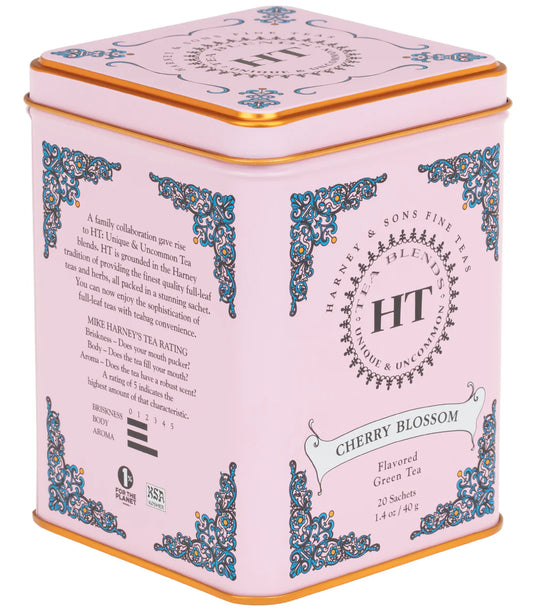 Cherry Blossom Green Tea Tin of 20 Sachets