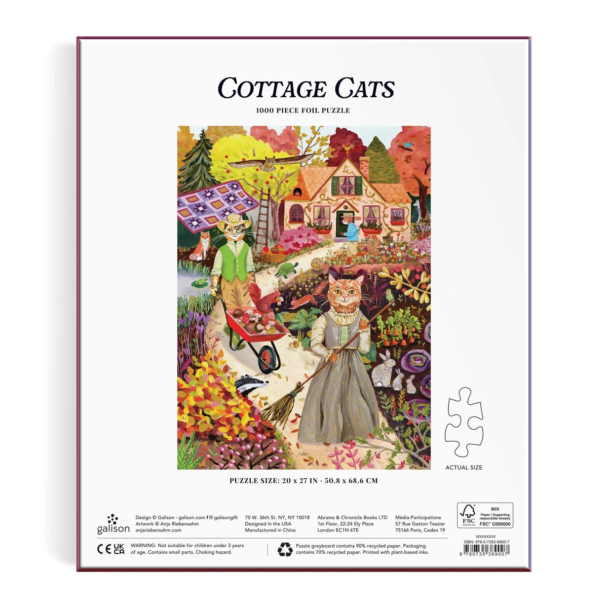 Cottage Cats 1000 Piece Foil Puzzle